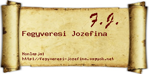Fegyveresi Jozefina névjegykártya